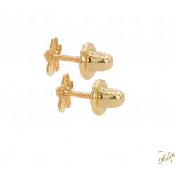 Topos  estrella cinco puntas entrelazadas en oro amarillo de 18 kt.
