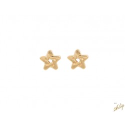Topos  estrella cinco puntas entrelazadas en oro amarillo de 18 kt.