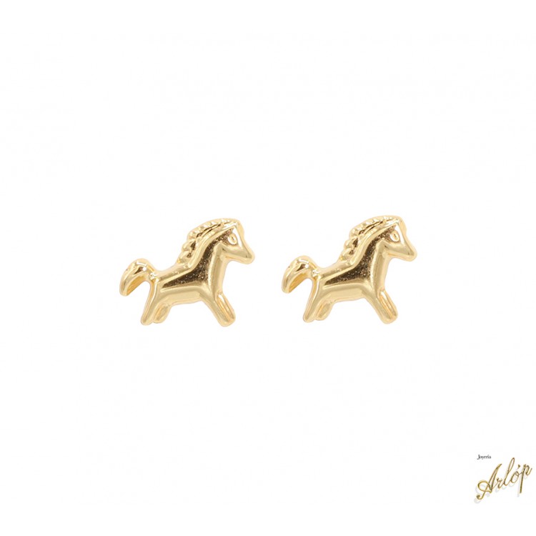 Topos caballo en oro amarillo de 18 kts.